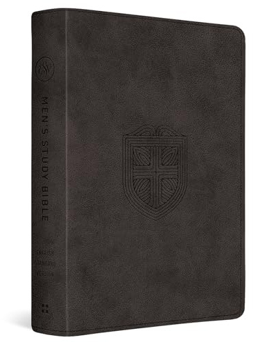 ESV Men's Study Bible (TruTone, Charcoal, Shield Design): English Standard Version, Charcoal, Shield Design, Trutone, Men's Study Bible With Ribbon Marker