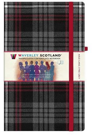 Auld Lang Syne Grey Tartan Notebook: Large 21cm x 13cm: Waverley Scotland Tartan Cloth Commonplace Notebook (Waverley Scotland Tartan Cloth Commonplace Notebooks)