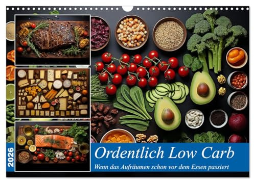 Ordentlich Low Carb (Wandkalender 2026 DIN A3 quer), CALVENDO Monatskalender: Wenn das Auge die schöne Ordnung genießt (CALVENDO Lifestyle)