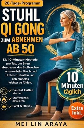 Kampfsport / Stuhl Qi Gong zum Abnehmen ab 50: Die 10-Minuten-Methode pro Tag, um Stress abzubauen, den Stoffwechsel anzukurbeln, Bauch und Hüften zu ... mühelos leichter zu fühlen. 28-Tage-Programm