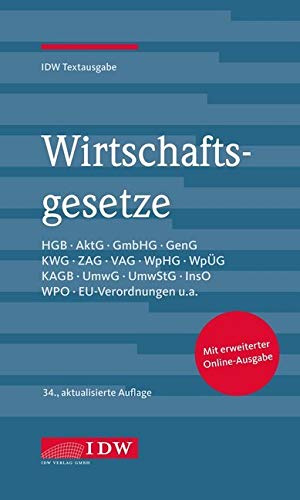 Wirtschaftsgesetze: IDW Textausgabe