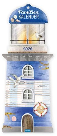 Trötsch Formkalender Familienkalender Leuchtturm 2026: Formkalender Geschenkkalender Kalender für die Küche