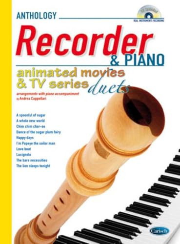 Animated Movies and Tv Duets for Recorder & Piano