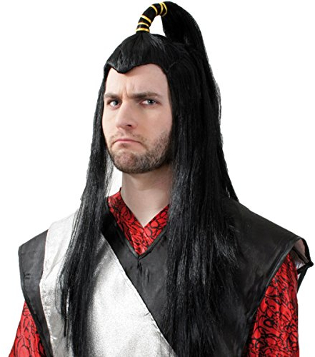 FASCHING 35349 Samurai Perücke schwarz Langhaar NEU/OVP