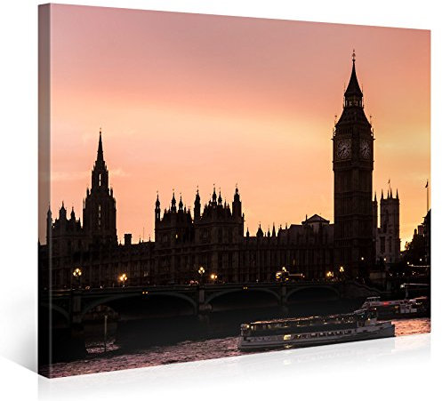 PICANOVA – Big Ben London England 100x75cm – Premium Leinwanddruck – Kunstdruck Auf 2cm Holz-Keilrahmen Für Schlaf- Und Wohnzimmer