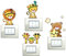 Adesivi Murali Bambini per Interruttori, 6 Adesivi Animaletti della Savana, Stickers per Cameretta Bambino, Stickers Bambini Giraffe, Leone, Tigre, Orsetto, Gattino, Gufetti