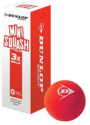 Dunlop Kids Fun Outdoor Activity Game Racquet Mini Squash Ball Red Pack of 3 UK