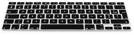 kwmobile Protection pour Clavier Compatible avec Apple MacBook Air 13''/Pro Retina 13''/15'' (jusqu'à mi-2016) - Protection Clavier Ordinateur AZERTY (FR) en Silicone - Noir