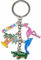 Florida Schlüsselanhänger 5 Charms Metall Delphin Alligator Flamingo