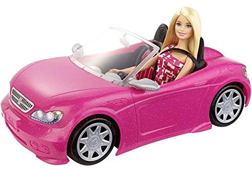 Mattel Barbie Doll and Glam Convertible Car