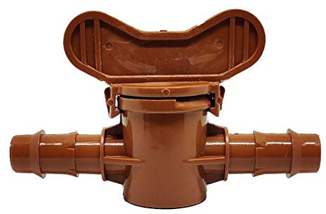 Absperrhahn, braun 16 mm (10 Stück)