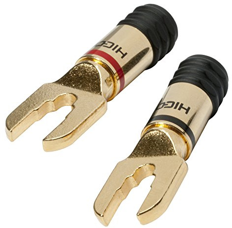 SOMMER CABLE HICON HI-CT05 Kabelschuh 2er Set 1,5-6mm² Echtvergoldet Schwarz Rot Kodiert - HI-CT05-BLK -RED