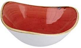 Churchill Stonecast -Triangle Bowl Schüssel- 60cl, Farbe wählbar (Berry Red)
