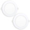 Popp® Pack x2 Placa Downlight LED Empotrable Circular 12W Luz neutra 4000K 960Lm Corte de Techo Ø155mm, para oficina,cocina,pasillos,domitorio,salón (12W 4000K)