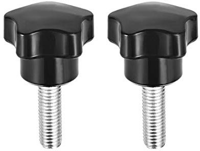 uxcell Clamping Handle Screw Knobs Handle M8 x 25mm Threaded Star-Shape 2pcs