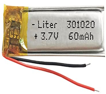 Akku 301020 LiPo 3.7V 60mAh 0.222Wh 1S 5C Liter Energy Battery Lithium Polymer Batterien Schutzplatine für Elektronik Wiederaufladbar - Nicht geeignet für Funksteuerung 22x10x4mm (60mAh|301020)