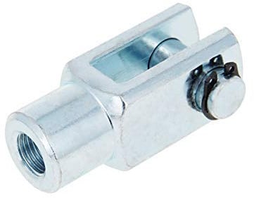 Y - Cylindre de fourche articulé - 1 pièce Y-40 - Tige de piston - Tête de fourche - Raccord articulé - Cylindre pneumatique argenté