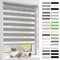 BelleMax Doppelrollo Klemmfix ohne Bohren & mit Bohren, 50x120cm(BxH), Marmor Grau, Duo Rollo, Sonnenschutz lichtdurchlässig Blickdicht, Klemmrollo Fensterrollo, Rollos für Fenster und Tür