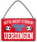 Uerdingen Fan Blechschild - Metallschild mit Kordel und Saugnapf - Geschenk Fußball Fan Anhänger - Artikel Zubehör - Dekoration Zimmer Wohnung Werkstatt - Hängeschild Haustür Eingang - 18x12cm
