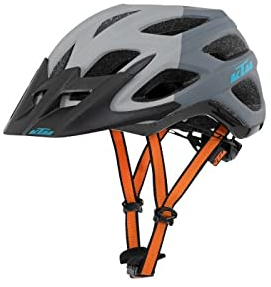 KTM Fahrrad Helm Factory Character mit Fidlock Verschluss-System, mit Visier, Grau Matt und Dunkelgrau Matt 58-62 cm
