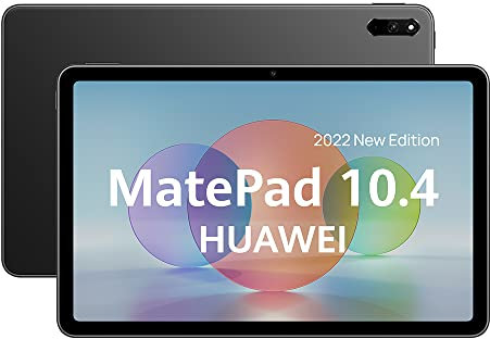 HUAWEI, MatePad 26,7 cm (10,4 Zoll) 2022 New Edition, 2K FullView-Display, 4 GB RAM und 64 GB ROM, Akku 7250 mAh, Vier Lautsprecher mit Geräuschunterdrückung, abgestimmt von Harman Kardon, Grau