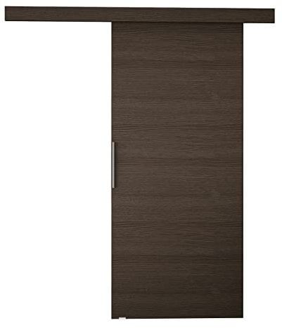 Schiebetürsystem Pikano I mit Selbstschließer Zimmertür Aluminiumgriffe Komplett-Set für Schiebetüren, Tür Innentüren Trennwände (Choco, Modell: 70)