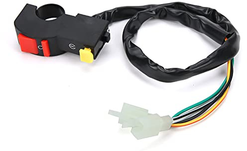 Interruptor de Motocicleta, Interruptor de Botón de Parada de Motocicleta | Arranque de Encendido Y Apagado del Manillar Apto para 50cc/ 110cc/ 125cc Pit Quad Dirt Bike