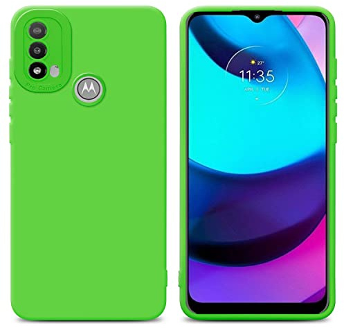 Cadorabo Hülle kompatibel mit Motorola Moto E20 Schutzhülle TPU Silikon Case Liquid Design mit Kameraschutz Slim Kratzfest Weiche Gummi mit Rundumschutz Case Hülle für Motorola Moto E20 in Grün