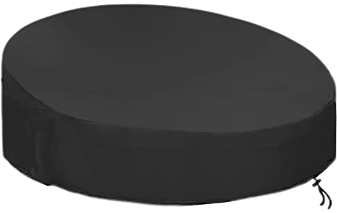 BUJUYUXU Sonneninsel Abdeckung, Sonneninsel Schutzhülle für den Außenbereich, Wasserdicht, UV und wetterbeständig 420D Oxford-Stoff-Schwarz (Ø230-90 * 50cm)