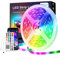 PSTAR LED Strip 15M, Bluetooth LED Streifen RGB 24V mit IR-Fernbedienung APP Steuerbar Musikmodus, Timer-Einstellung, LED Streifen Selbstklebend für Beleuchtung von Haus, Party, Küche