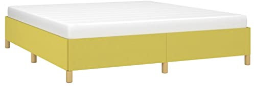 vidaXL Bettgestell, Polsterbett Bett für Schlafzimmer, Bettrahmen mit Lattenrost, Schlafzimmerbett Doppelbett, Grün 160x200cm Stoff