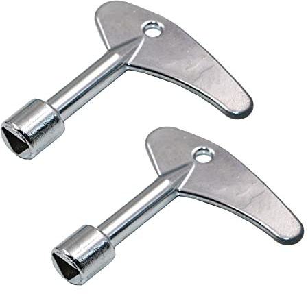 NOHJER 2PCS Metal Triangular Key,Utility Box Key,Silver Gas-Electric Key for Distribution Box Elevator Door (Silver)