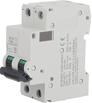 sicherungsautomat 32a 2 pol,Sicherungsautomat 32A 2 Pol,Dc Trennschalter,Dc-Leistungsschalter,Solarpanel-Leistungsschalter 250 V Dc 2 P Niederspannungs-Miniatur-Luft-Leistungsschalter Solarenergiescha