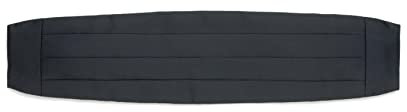 THE SAVILE ROW COMPANY LONDON Men's Adjustable Black Silk Cummerbund