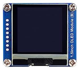 Coolwell 1.5 Inch OLED Display Module for Raspberry Pi Arduino STM32 SPI / I2C Communication 128×128 Black/White Display Color Embedded SH1107