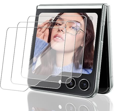 Verre Trempé pour Samsung Galaxy Z Flip 5 Protection Écran Arrière [3 Pièces], Samsung Galaxy Z Flip 5 Anti-Rayures
