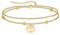 YeGieonr Armband Damen Gold, Edelstahl Armband mit Buchstaben, Goldene Armbänder Geschichtete für Frauen, Schmuck Geburtstagsgeschenk für Frauen Freundin Mutter Tochter