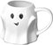 Amesor 440ml Geister Tasse Kaffee - Halloween Tasse Geist | Keramik Kaffeebecher | Halloween Tasse Geistertasse | Weiße Geister-förmige Tasse | Halloween Mug Einzigartige Neuheit Geschenk Für Freunde