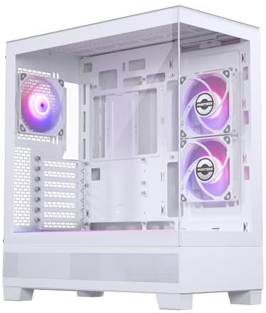 Phanteks XT View Mid Tower PC Case - Tempered Glass, E-ATX Support, 9 Fan Mounts, D-RGB Lighting, Hidden Cable Management