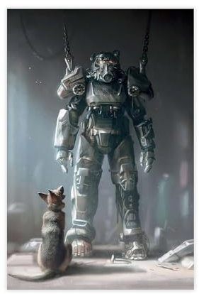 FMSKY Leinwand-Poster, Motiv: Spiel Fallout, Schlafzimmer-Dekor, Sportlandschaft, Büro, Raumdekoration, Geschenk, ungerahmt, 30 x 45 cm