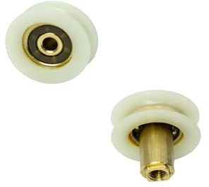 MSGsl - Kugellager-Set für Duschkabinentüren: 2 Stück, Ø 24 x 23 x 9 mm, mit M5-Schraube, langlebige Teile für Badezimmerschiebetüren (2)