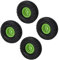 KKPLZZ 4 ruedas de goma RC para coche, de plástico, de alto rendimiento, universal, 1/10, mando a distancia (verde)