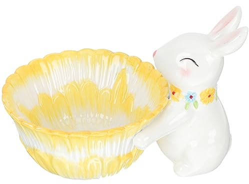 Luxshiny Easter Bunny Storage Bowl Ornament Ceramic Food Storage for Festive Decor for Easter Parties Boys and Girls Celebrations and Home Decoration