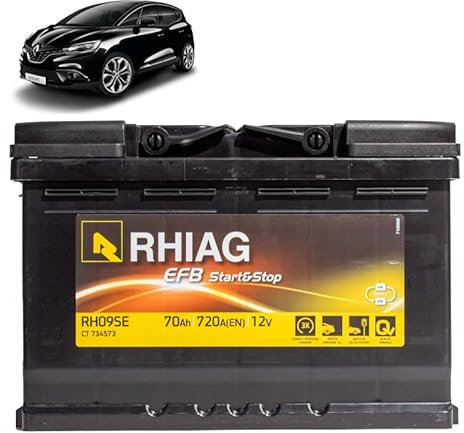 Batteria 70Ah EFB per Renault Scenic/Grand Scenic 1.5 1.6 1.7 Dci gasolio 2016-2023