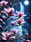 Gemartmall Diamond Painting Erwachsene Magnolie,Diamant Painting Bilder Erwachsene Blumen,Diy Landschaft Diamont Painting als Zuhause Wanddekoration und Geschenk(30x40 cm)