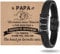 Armband Herren mit Gravur Lederarmband Papa - Armband mit Name Personalisiert Armbänder für Herren Männer Schmuck Herren Ideales Papa Geschenk für Vater DAD Geburtstag Hochzeitstag Vatertagsgeschenk
