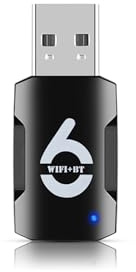 USB WiFi Adapter - WiFi Bluetooth Adapter 2-in-1，900Mbps 2.4/5GHZ Dual Band WiFi and Bluetooth Adapter for PC/Laptop/Desktop,Driver Free Wpa3 Mini WiFi 6 USB WiFi Bluetooth Adapter,Support Win 10/11