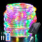 Hulaiyaa Outdoor Solar LED Lichtschlauch, Wasserdichte Solar Lichterschlauch 22M Solar Lichterschlauch Aussen Fernbedienung 8 Modi 200 LED Lichtschlauch Außen für Weihnachten Party Dekorationen