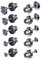 5 Pairs Stud Earrings Set,Hypoallergenic Earrings 316L Stainless Steel Double Round Cubic Zirconia Ear Ringing Jewelry for Women Men Boys & Girls 2-6mm Silver (Black Rainbow CZ 2-6mm))