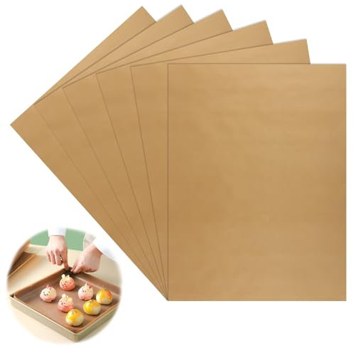 6PCS Baking Sheets Reusable 30x40cm Non Stick Oven Liner for Cooking Mats Heat Press Transfer Paper for BBQ Cooking Heat Transfer Grill Mat Heat Resistant Washable Sheets